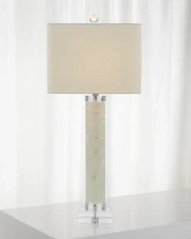 John-Richard Collection White Calcite and Quartz Lamp