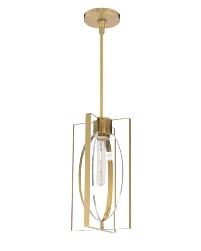John-Richard Collection Genesis Single-Light Antique Brass Pendant