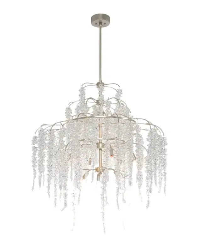 John-Richard Collection Cascading Crystal 12-Light Chandelier