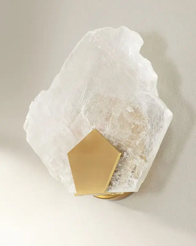 John-Richard Collection Selenite 1-Light Wall Sconce