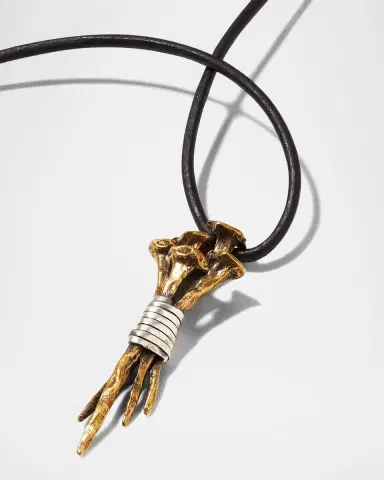 John Varvatos Men's Distressed Nails Cluster Pendant Necklace | Thumbnail 3