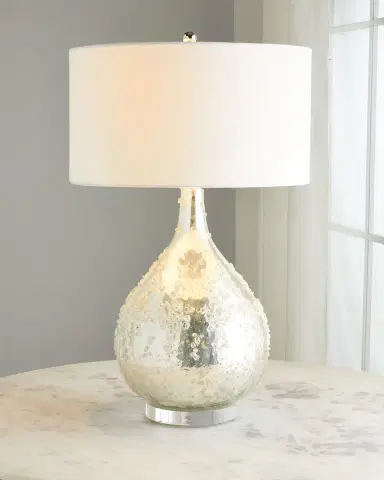 John-Richard Collection Silver Glass Table Lamp | Thumbnail 2