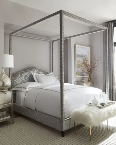John-Richard Collection Silver Glass Table Lamp | Thumbnail 3
