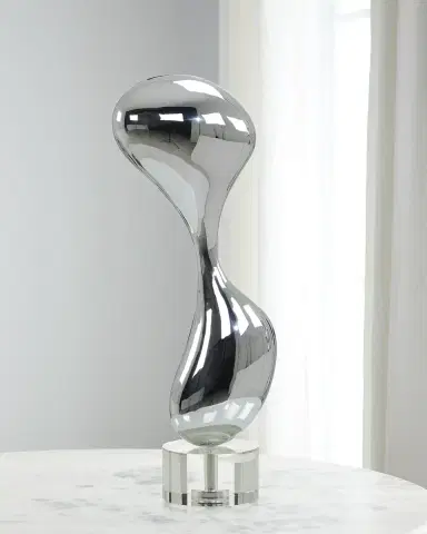 John-Richard Collection Mirror Chrome Stainless Steel Abstract Sculpture | Thumbnail 1
