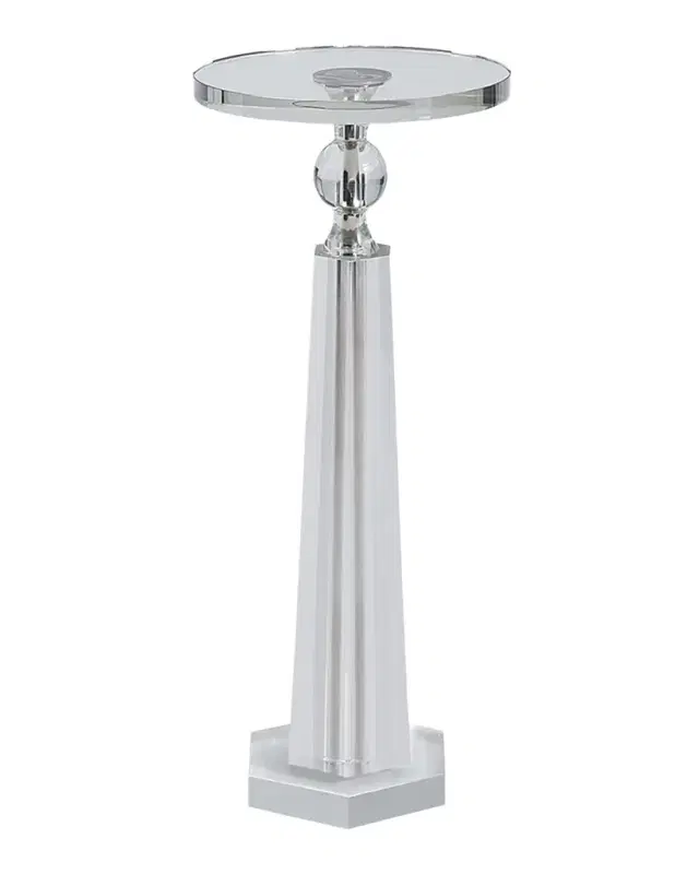 John-Richard Collection Faceted Tapered Crystal Martini Table