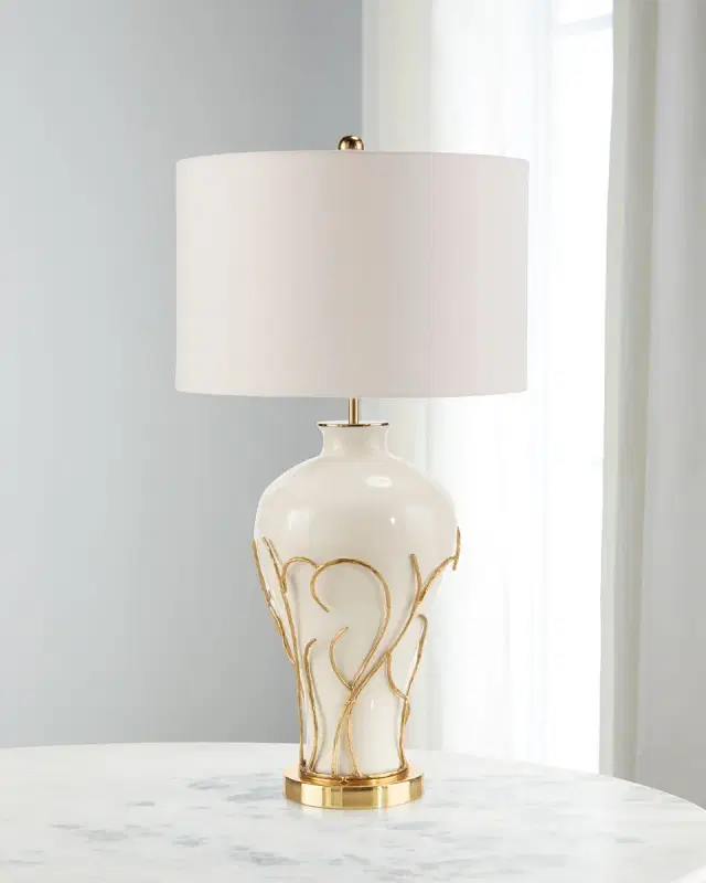 White Flame Table Lamp