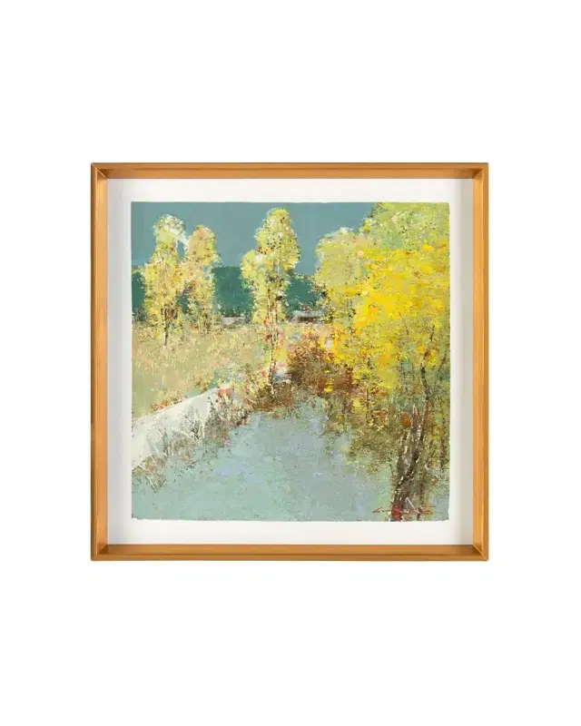 John-Richard Collection "Riverside Reverie" Original Painting by Liu Mengzhou