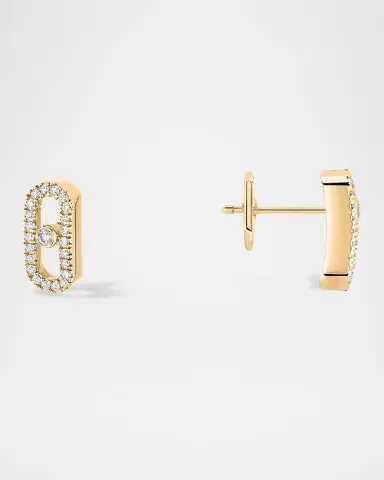 Messika Move Uno 18K Yellow Gold Diamond Stud Earrings | Thumbnail 2 Messika Move Uno 18K Yellow Gold Diamond Stud Earrings | Thumbnail 2