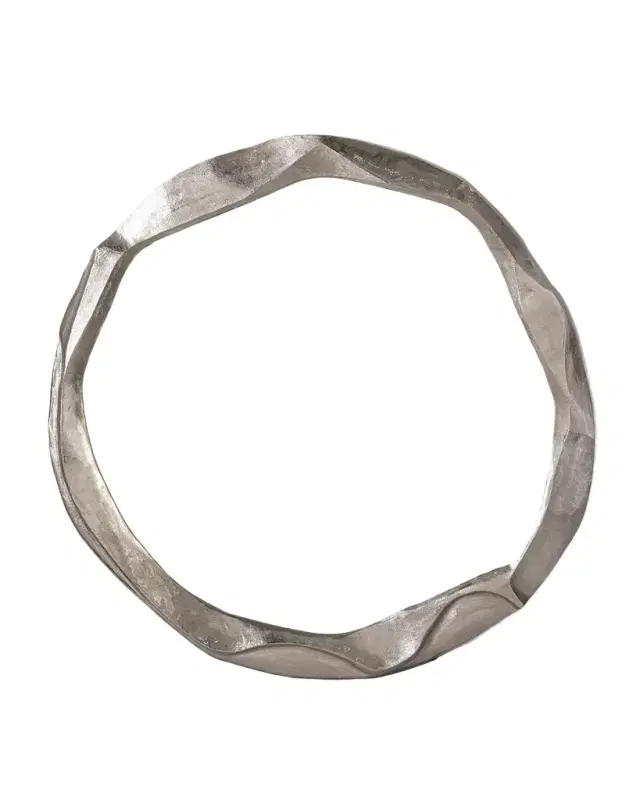 John-Richard Collection Round Ruga Nickel Mirror, Small