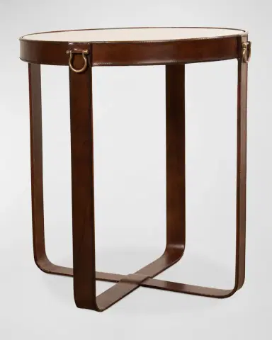 Sarreid Leather Harness Side Table | Thumbnail 2 Sarreid Leather Harness Side Table | Thumbnail 2