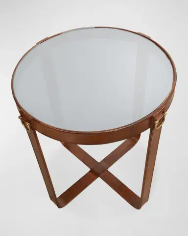 Sarreid Leather Harness Side Table | Thumbnail 4 Sarreid Leather Harness Side Table | Thumbnail 4