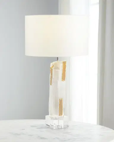 John-Richard Collection Gilded Selenite 32" Table Lamp | Thumbnail 2 John-Richard Collection Gilded Selenite 32" Table Lamp | Thumbnail 2
