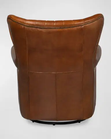 Sarreid Bugatti Leather Swivel Chair | Thumbnail 3 Sarreid Bugatti Leather Swivel Chair | Thumbnail 3