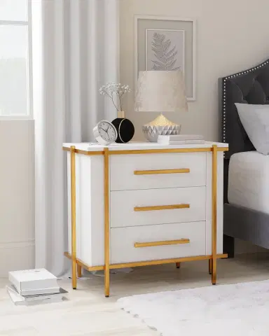 Sarreid Blakely Faux Shagreen Nightstand | Thumbnail 5 Sarreid Blakely Faux Shagreen Nightstand | Thumbnail 5