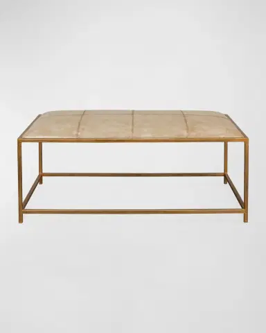 Sarreid Montvale Leather Bench, 48" | Thumbnail 2 Sarreid Montvale Leather Bench, 48" | Thumbnail 2
