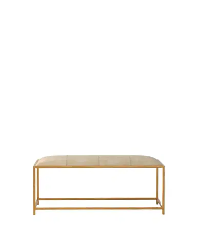 Sarreid Montvale Leather Bench, 48" | Thumbnail 1 Sarreid Montvale Leather Bench, 48" | Thumbnail 1