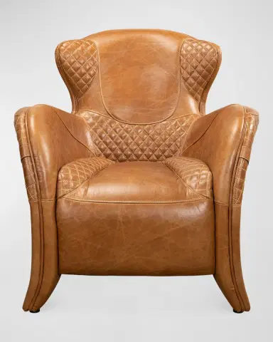 Sarreid Hera Leather Lounge Chair | Thumbnail 2 Sarreid Hera Leather Lounge Chair | Thumbnail 2