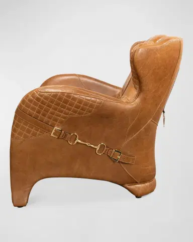 Sarreid Hera Leather Lounge Chair | Thumbnail 3 Sarreid Hera Leather Lounge Chair | Thumbnail 3