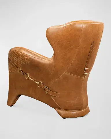 Sarreid Hera Leather Lounge Chair | Thumbnail 4 Sarreid Hera Leather Lounge Chair | Thumbnail 4