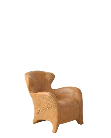 Sarreid Hera Leather Lounge Chair | Thumbnail 1 Sarreid Hera Leather Lounge Chair | Thumbnail 1