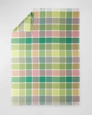Designers Guild Bridgeport Lime Throw Blanket | Thumbnail 2 Designers Guild Bridgeport Lime Throw Blanket | Thumbnail 2