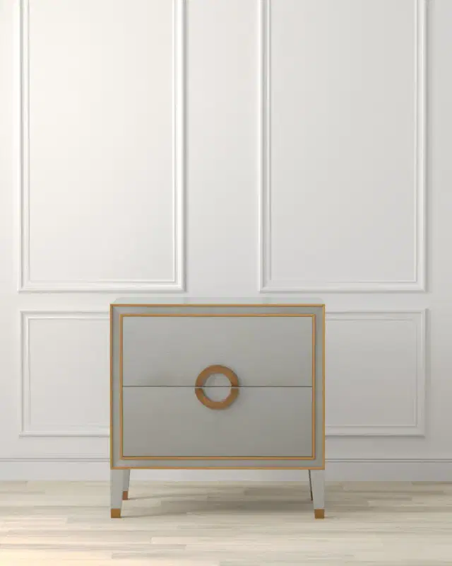 Sarreid Gabriella Faux Shagreen Night Stand
