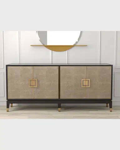 Sarreid Beto 4-Door Faux Shagreen Sideboard | Thumbnail 2 Sarreid Beto 4-Door Faux Shagreen Sideboard | Thumbnail 2