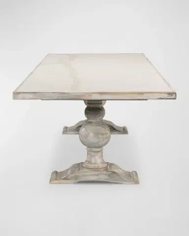 Sarreid Rectangular Faux Marble Dining Table | Thumbnail 2