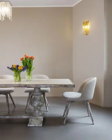 Sarreid Rectangular Faux Marble Dining Table | Thumbnail 8