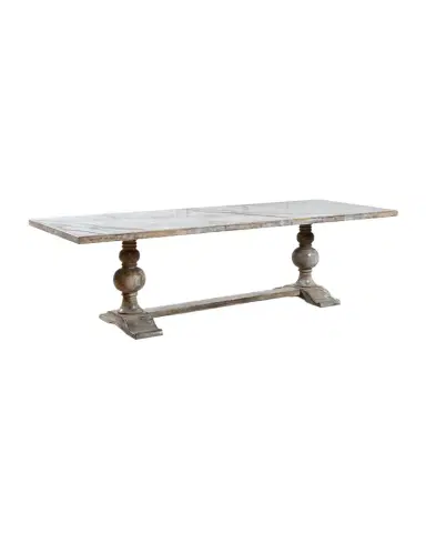 Sarreid Rectangular Faux Marble Dining Table | Thumbnail 1