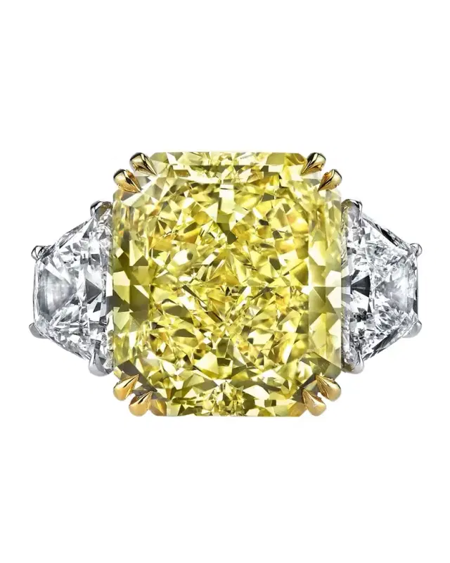 Large Radiant Cut Center Ring, 19.31tcw (Size 6.5) Large Radiant Cut Center Ring, 19.31tcw (Size 6.5)