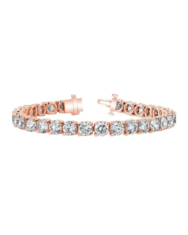 x Danielle Klein 18K Gold Round-Cut Diamond Buttercup Tennis Bracelet, 9.00tcw, 7"L