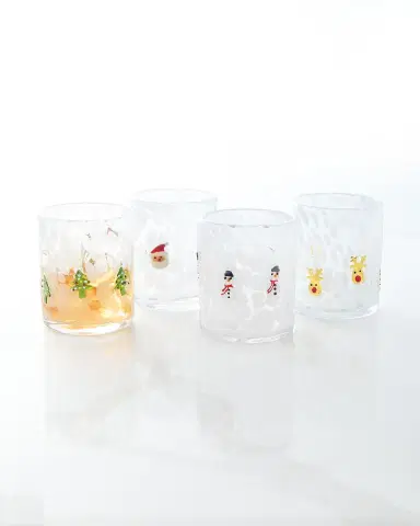 Neiman Marcus Holiday Small Tumblers, Set of 4 | Thumbnail 2