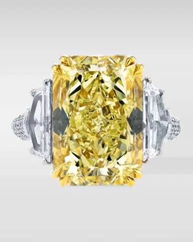 Neiman Marcus Diamonds Yellow Radiant Cut Diamond Ring, 12.66tcw (Size 6.5) | Thumbnail 2 Neiman Marcus Diamonds Yellow Radiant Cut Diamond Ring, 12.66tcw (Size 6.5) | Thumbnail 2