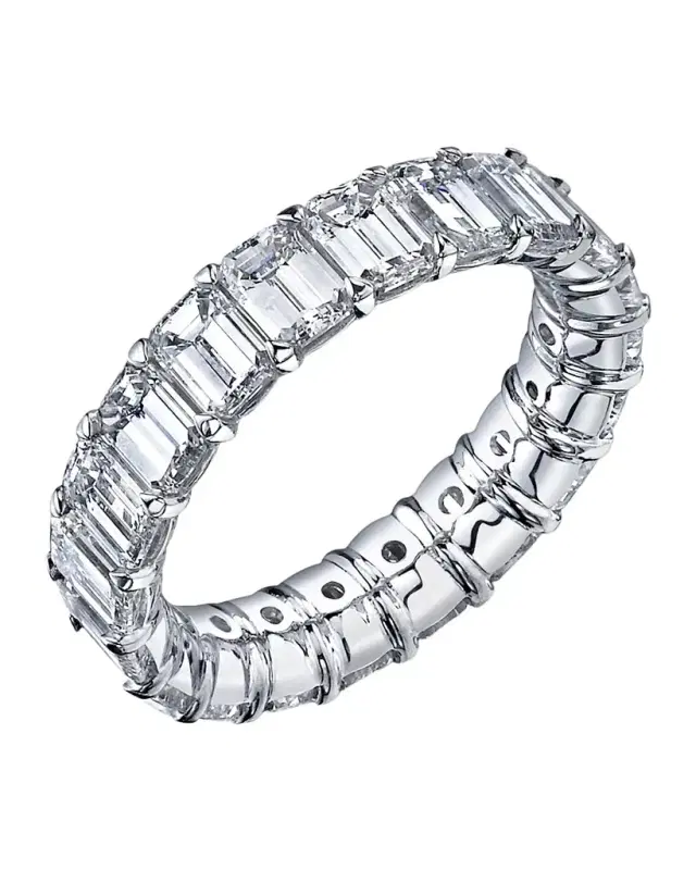 Large Eternity Band with Emerald Cut Diamonds