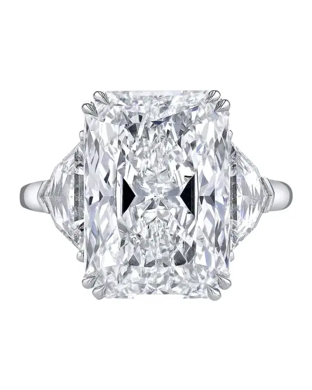 Platinum Elongated Radiant Cut Diamond Ring, 11.06tcw (Size 6.5)