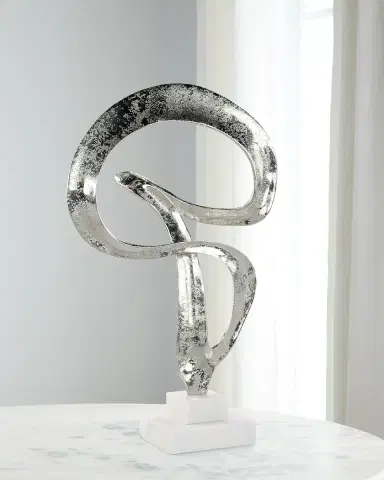 John-Richard Collection Winding Flourish Sculpture on Marble Base | Thumbnail 1