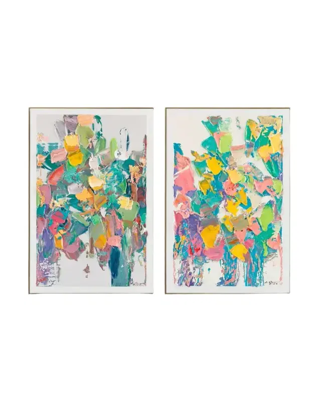 John-Richard Collection "Textural Brushstrokes I" Original Painting by LM Zhou