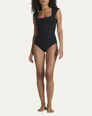 Commando Cap-Sleeve Neoprene Thong Bodysuit | Thumbnail 2 Commando Cap-Sleeve Neoprene Thong Bodysuit | Thumbnail 2