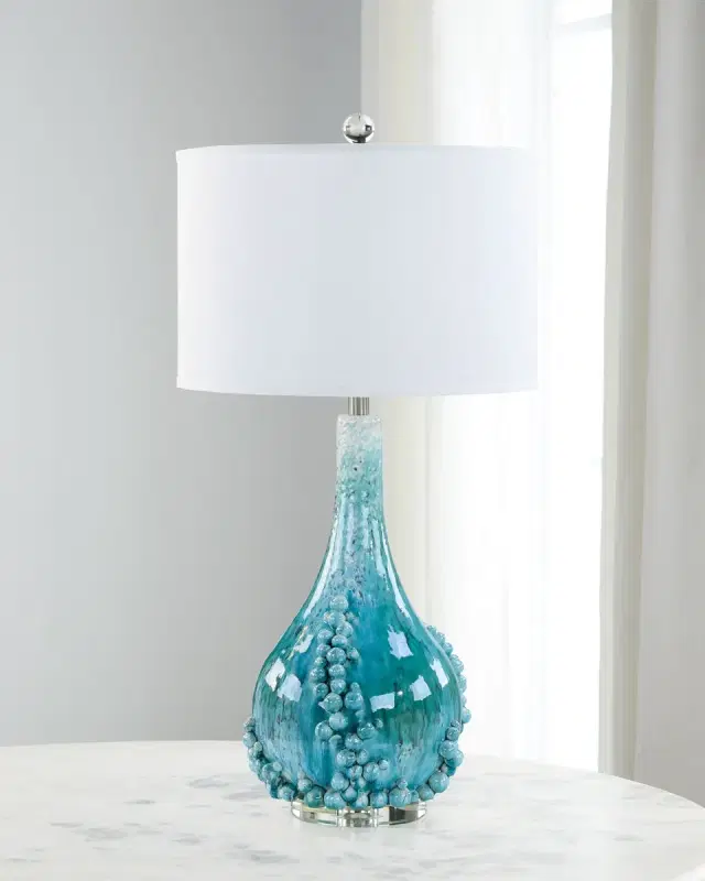 John-Richard Collection Bubbling Blue 34" Table Lamp