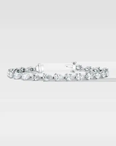 Neiman Marcus Diamonds x Danielle Klein Platinum East-West Pear Diamond Bracelet, 7"L, 13.50tcw | Thumbnail 2