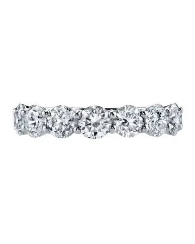 Neiman Marcus Diamonds Platinum Round White Diamond Buttercup Band Ring, 3.50tcw | Thumbnail 1