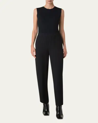 Akris Sleeveless Fitted Silk Stretch Knit Top | Thumbnail 2
