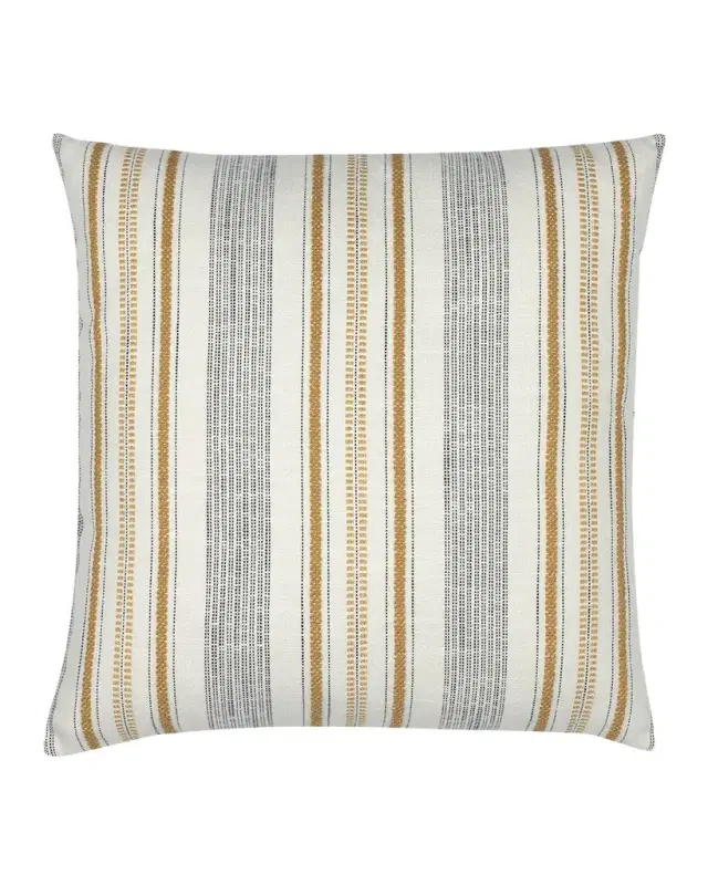 Elaine Smith Pathway Gold Indoor/Outdoor Pillow, 20" Square