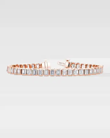 Neiman Marcus Diamonds x Christina Adamo 18K Gold North-South Emerald-Cut Bezel Diamond Bracelet, 7"L, 15.60tcw | Thumbnail 2 Neiman Marcus Diamonds x Christina Adamo 18K Gold North-South Emerald-Cut Bezel Diamond Bracelet, 7"L, 15.60tcw | Thumbnail 2