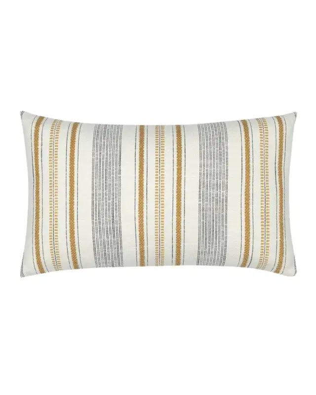 Elaine Smith Pathway Gold Indoor/Outdoor Lumbar Pillow, 12" x 20"