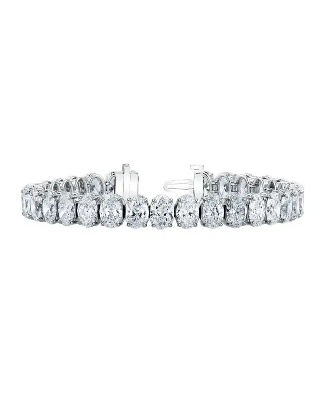 x Danielle Klein 18K Gold North-South Oval-Cut Diamond Bracelet, 7"L, 12.25tcw x Danielle Klein 18K Gold North-South Oval-Cut Diamond Bracelet, 7"L, 12.25tcw