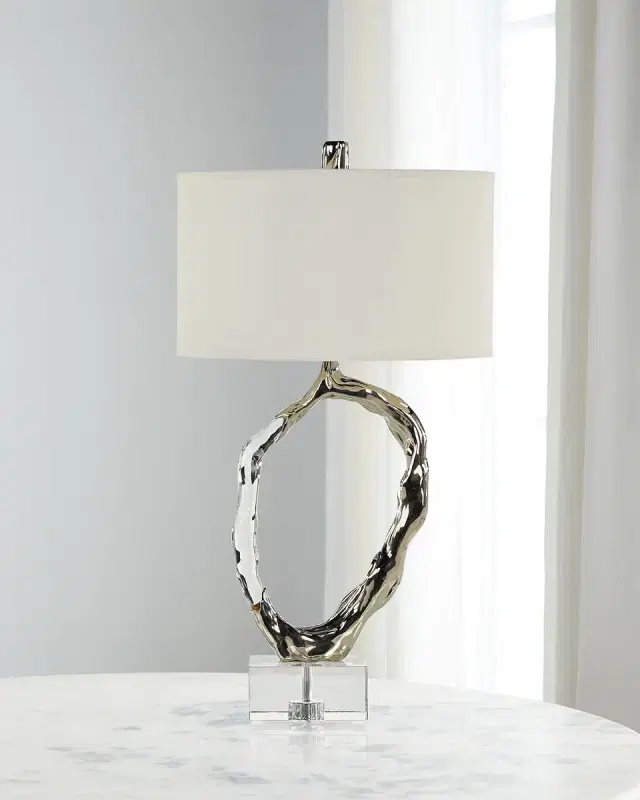John-Richard Collection Metallic Ice 32.5" Table Lamp