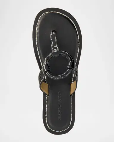 Bernardo Matrix Patent Leather Flat Thong Sandals | Thumbnail 3