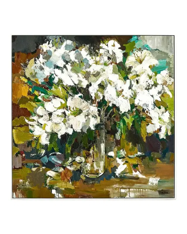 John-Richard Collection "Elegant Still Life" Original Oil Painting on Canvas by Gu Feng